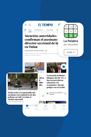 View of El Tiempo's new mobile application